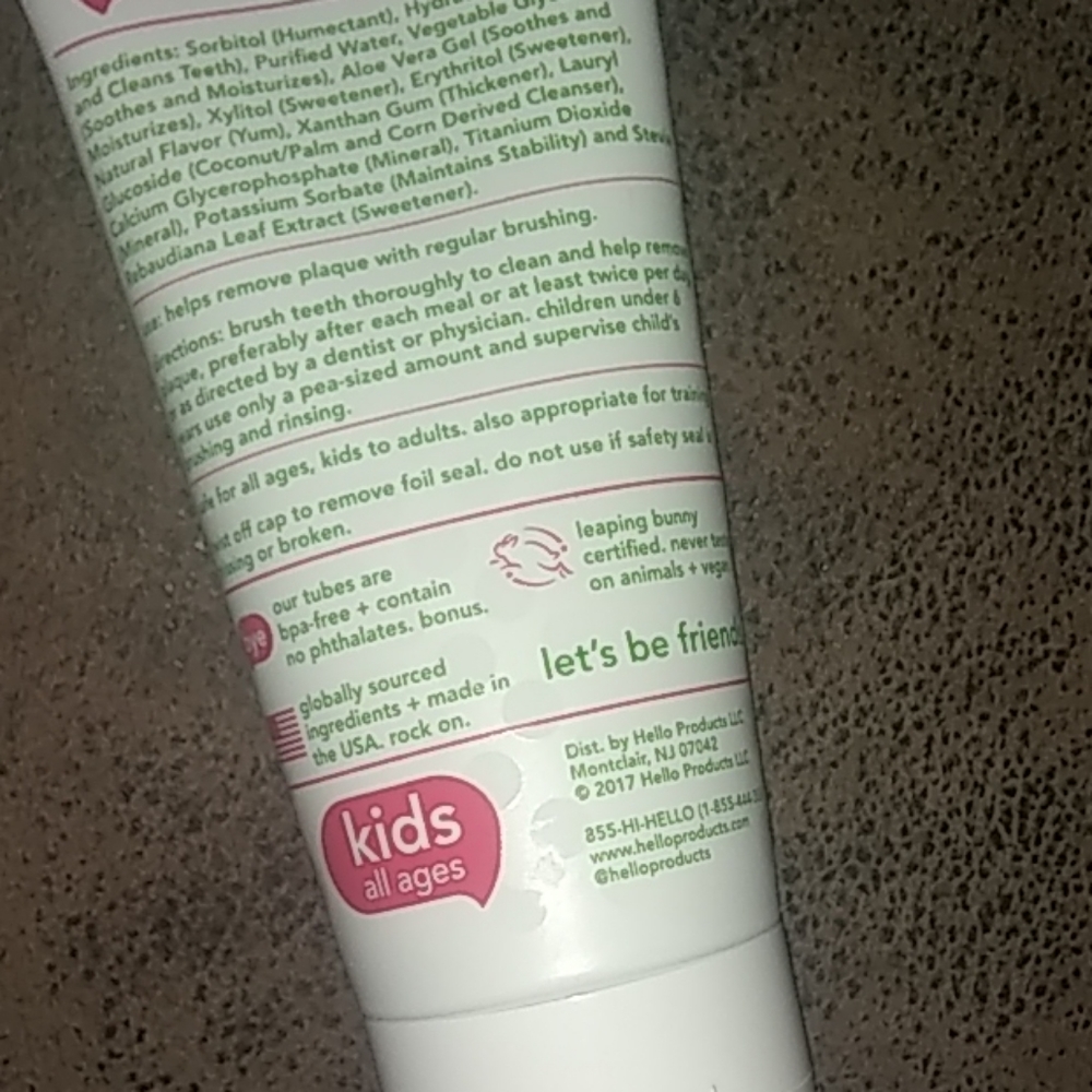 Hello Fluoride Free Kids Toothpaste - Picture 4 of 5